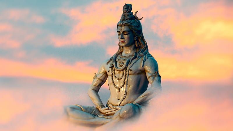 Lord Shiva in a meditative pose